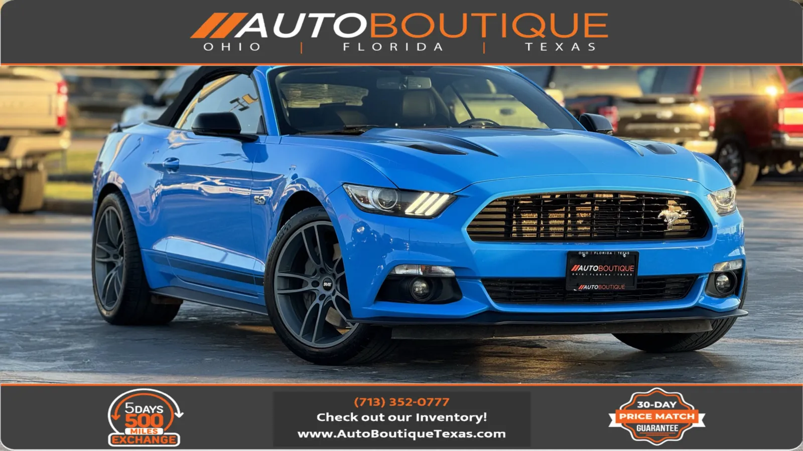 Blue 2017 Ford Mustang GT Premium for sale in Alvin, TX