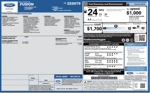 Photos of 2020 Ford Fusion S for sale in Alvin, TX at Auto Boutique Texas