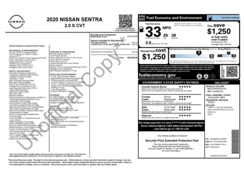 Photos of 2020 Nissan Sentra S for sale in Alvin, TX at Auto Boutique Texas