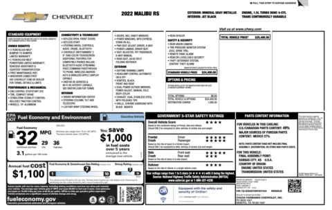 Photos of 2022 Chevrolet Malibu RS for sale in Alvin, TX at Auto Boutique Texas