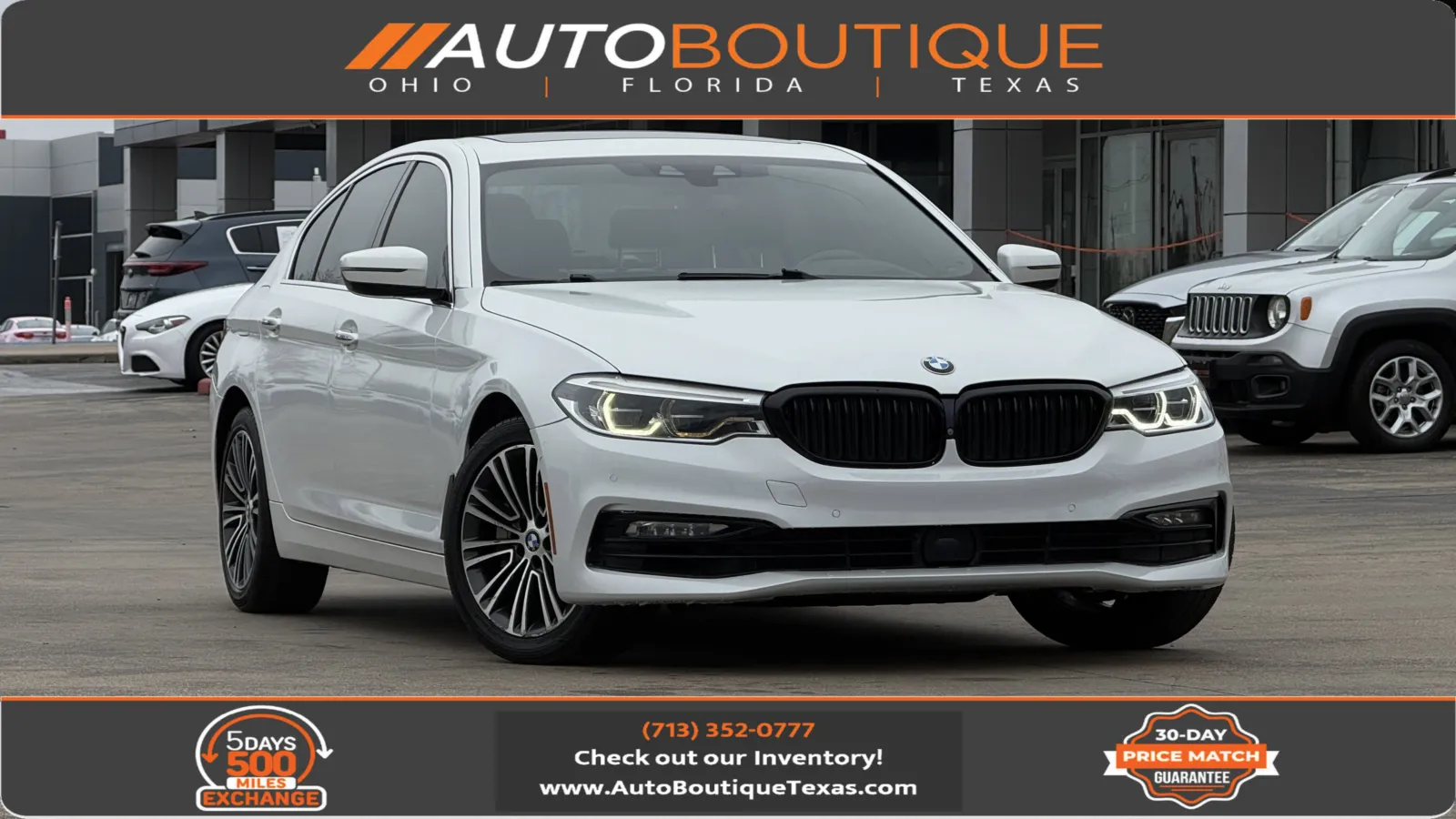 White 2017 BMW 5 Series 540i for sale in Alvin, TX