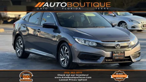 Gray 2016 Honda CIVIC EX for sale in Alvin, TX