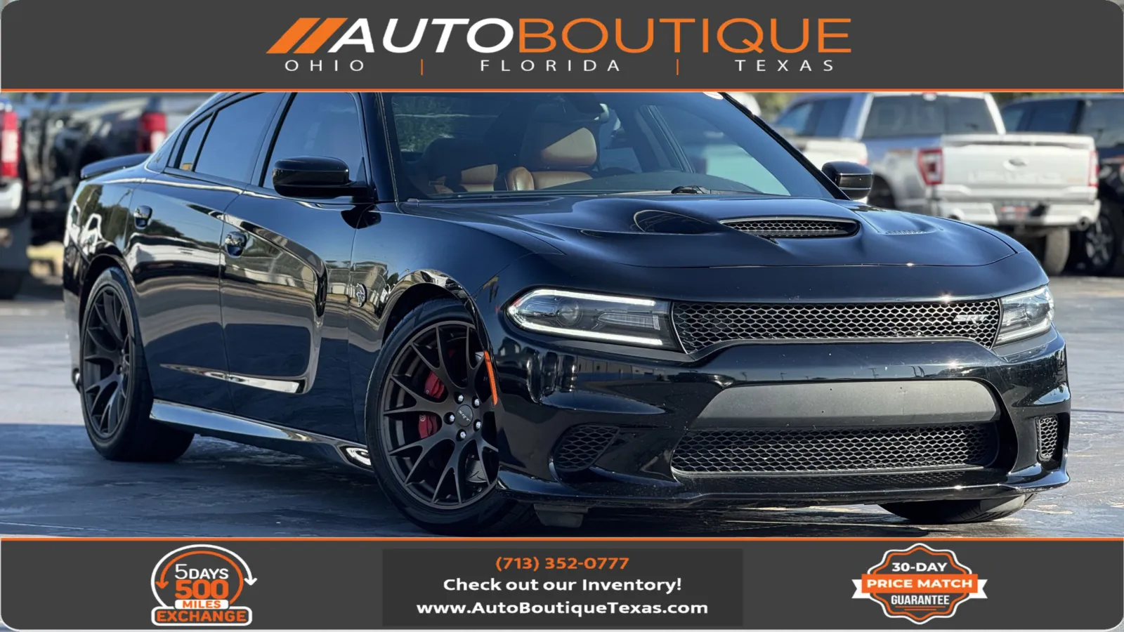 Black 2016 DODGE CHARGER SR SRT Hellcat for sale in Alvin, TX