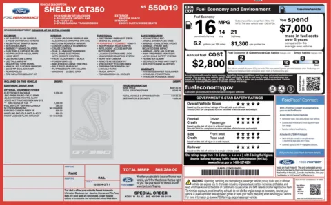 Photos of 2019 Ford Mustang Shelby GT350 for sale in Alvin, TX at Auto Boutique Texas
