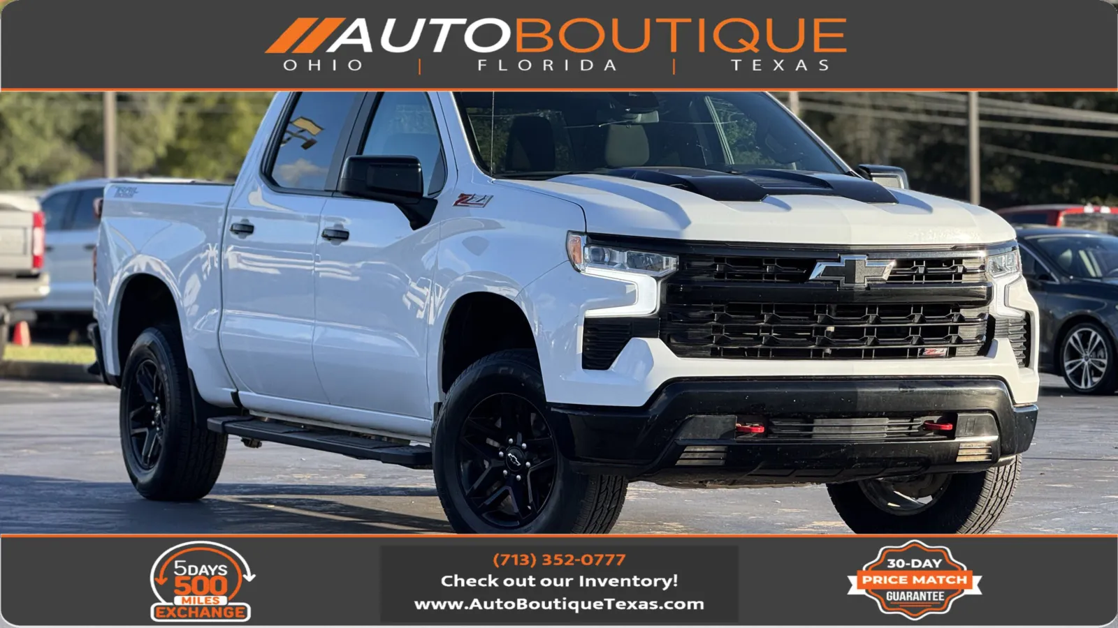 White 2023 Chevrolet Silverado 1500 LT Trail Boss for sale in Alvin, TX