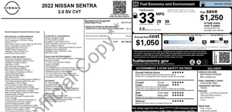 Photos of 2022 Nissan Sentra SV for sale in Alvin, TX at Auto Boutique Texas