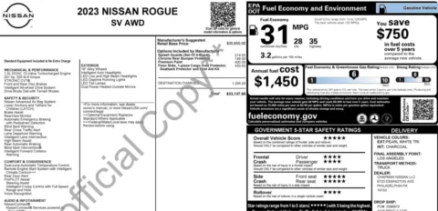 Photos of 2023 Nissan Rogue SV for sale in Alvin, TX at Auto Boutique Texas
