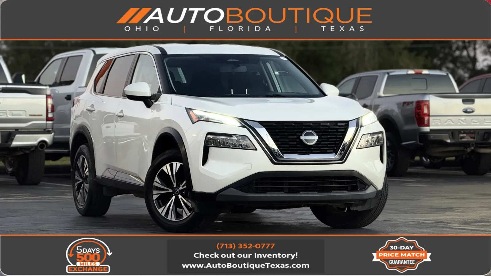 White 2023 Nissan Rogue SV for sale in Alvin, TX