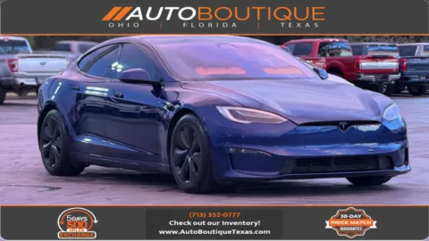 Blue 2021 TESLA MODEL S Plaid for sale in Alvin, TX