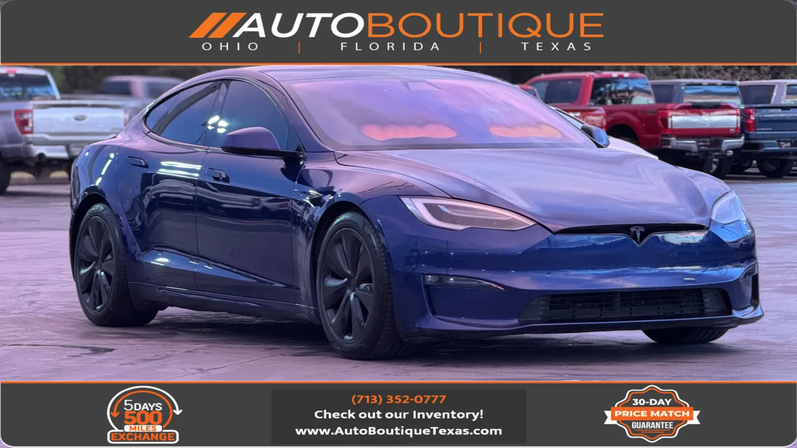 Blue 2021 TESLA MODEL S Plaid for sale in Alvin, TX