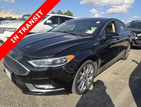 Black 2017 Ford Fusion Platinum for sale in Alvin, TX