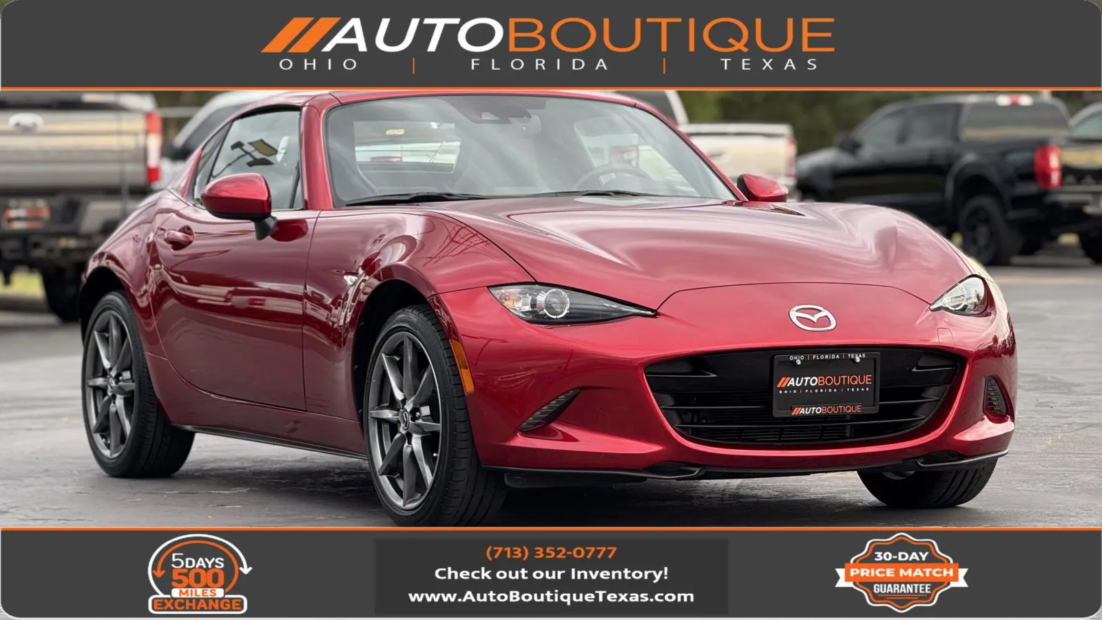Red 2019 MAZDA MX-5 MIATA Grand Touring for sale in Alvin, TX