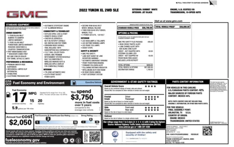 Photos of 2022 GMC Yukon XL SLE for sale in Alvin, TX at Auto Boutique Texas