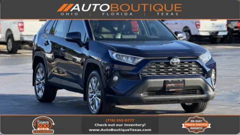 Blue 2021 Toyota RAV4 XLE Premium for sale in Alvin, TX