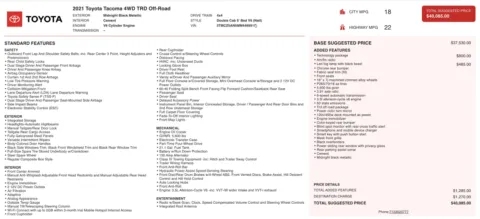 Photos of 2021 Toyota Tacoma TRD Off Road for sale in Alvin, TX at Auto Boutique Texas