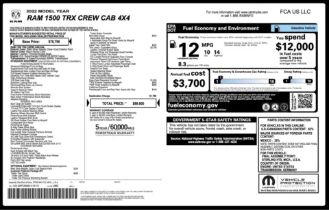 Photos of 2022 Ram 1500 TRX for sale in Alvin, TX at Auto Boutique Texas