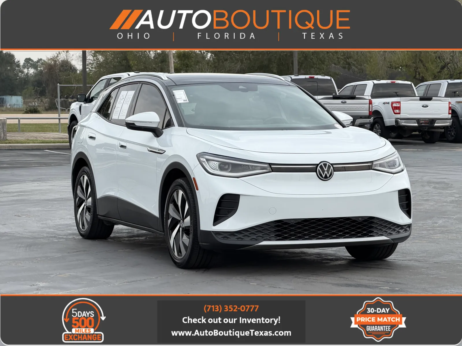 White 2021 Volkswagen ID.4 Pro S for sale in Alvin, TX