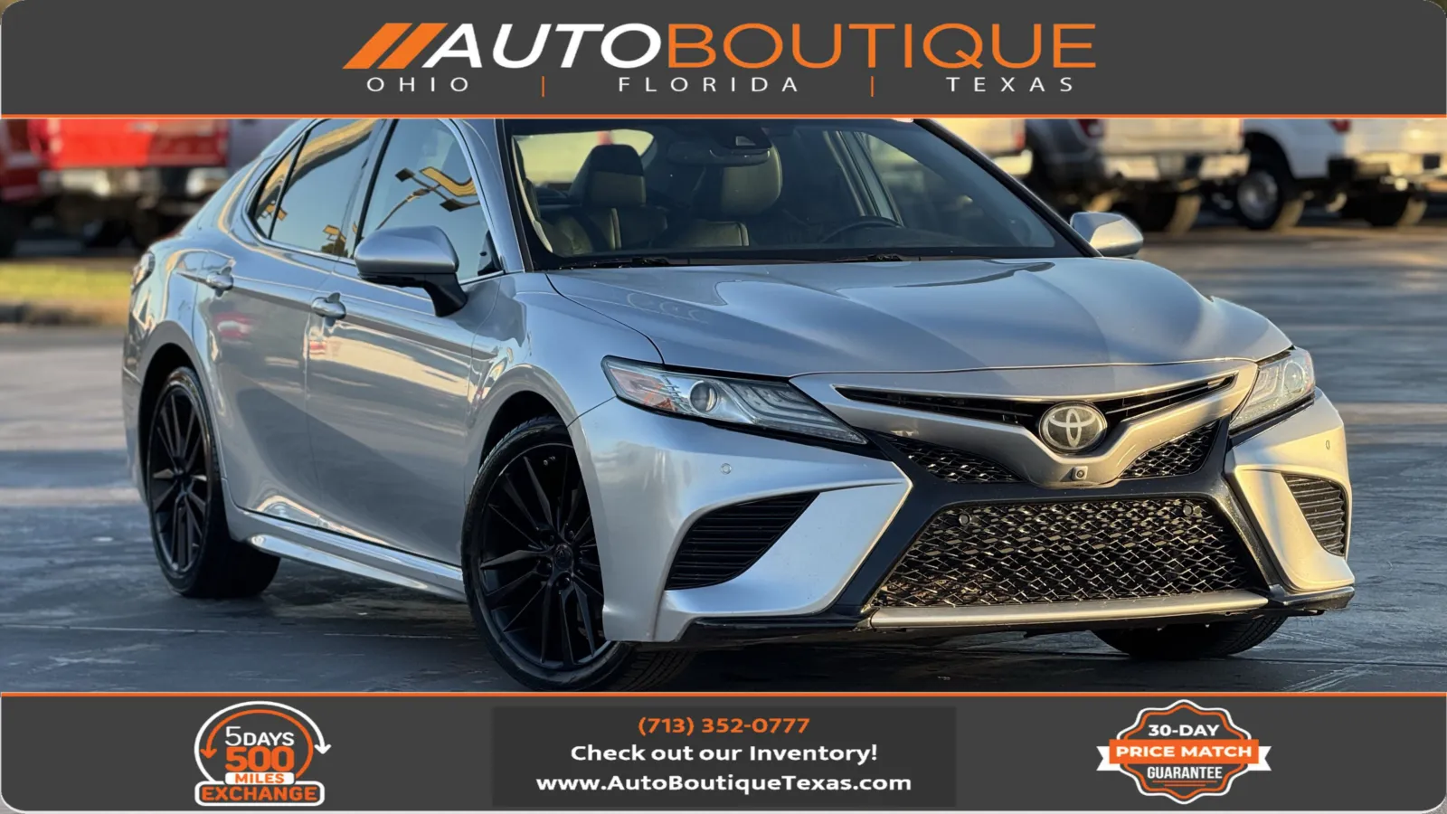 Silver 2019 Toyota Camry XSE V6 for sale in Alvin, TX