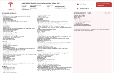 Photos of 2020 Tesla Model 3 Standard Range Plus for sale in Alvin, TX at Auto Boutique Texas
