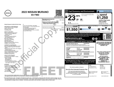 Photos of 2023 Nissan Murano SV for sale in Alvin, TX at Auto Boutique Texas