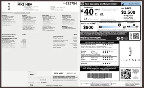 Photos of 2017 Lincoln MKZ Hybrid Reserve for sale in Alvin, TX at Auto Boutique Texas