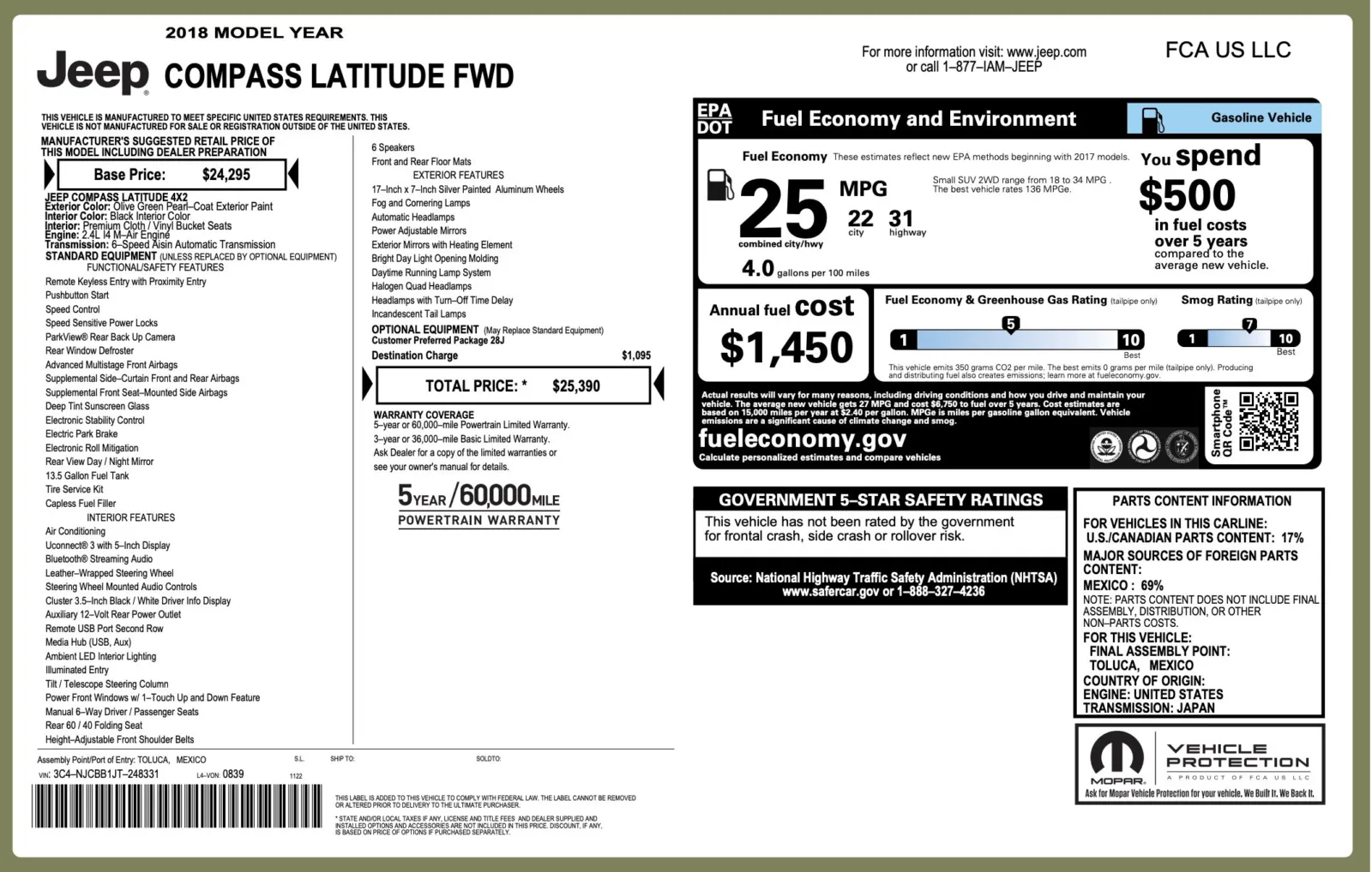 2018 Jeep Compass Latitude for sale in Alvin, TX