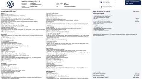 Photos of 2025 Volkswagen ID.4 Pro for sale in Alvin, TX at Auto Boutique Texas