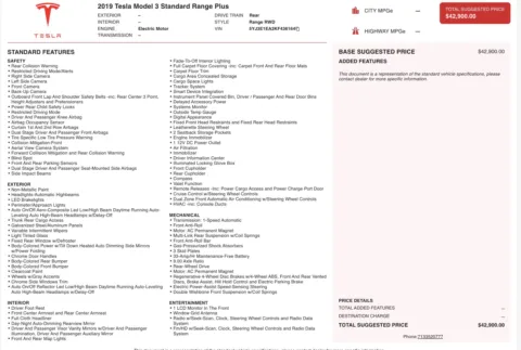 Photos of 2019 Tesla Model 3 Standard Range Plus for sale in Alvin, TX at Auto Boutique Texas