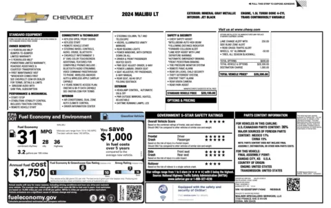 Photos of 2024 Chevrolet Malibu LT for sale in Alvin, TX at Auto Boutique Texas