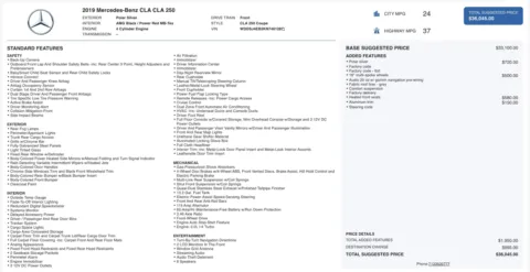 Photos of 2019 Mercedes-Benz CLA 250 for sale in Alvin, TX at Auto Boutique Texas