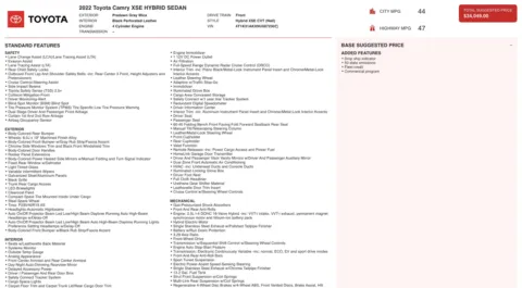 Photos of 2022 Toyota Camry Hybrid XSE for sale in Alvin, TX at Auto Boutique Texas