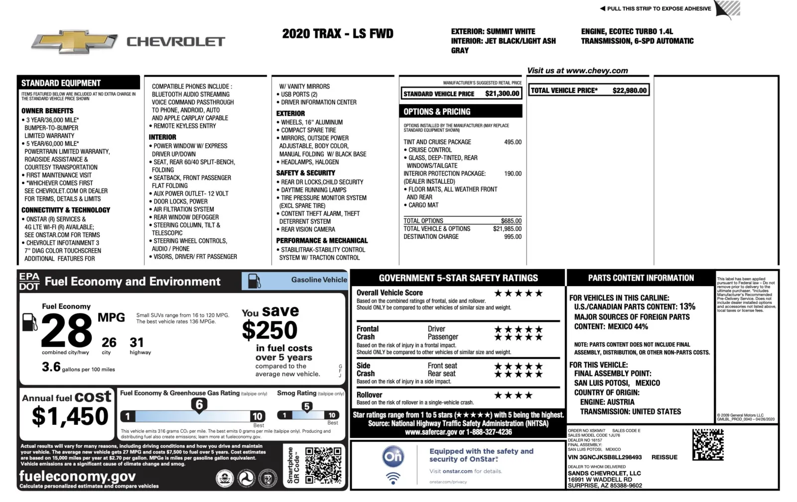 2020 Chevrolet Trax LS for sale in Alvin, TX