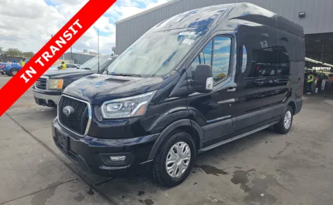 Black 2023 Ford Transit Passenger Wagon XLT for sale in Alvin, TX