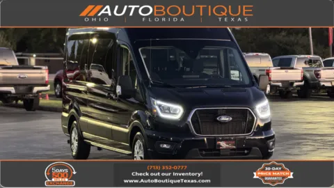 Black 2023 Ford Transit Passenger Wagon XLT for sale in Alvin, TX