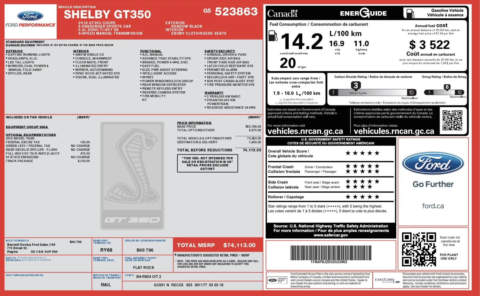 2016 Ford Mustang Shelby GT350 for sale in Alvin, TX