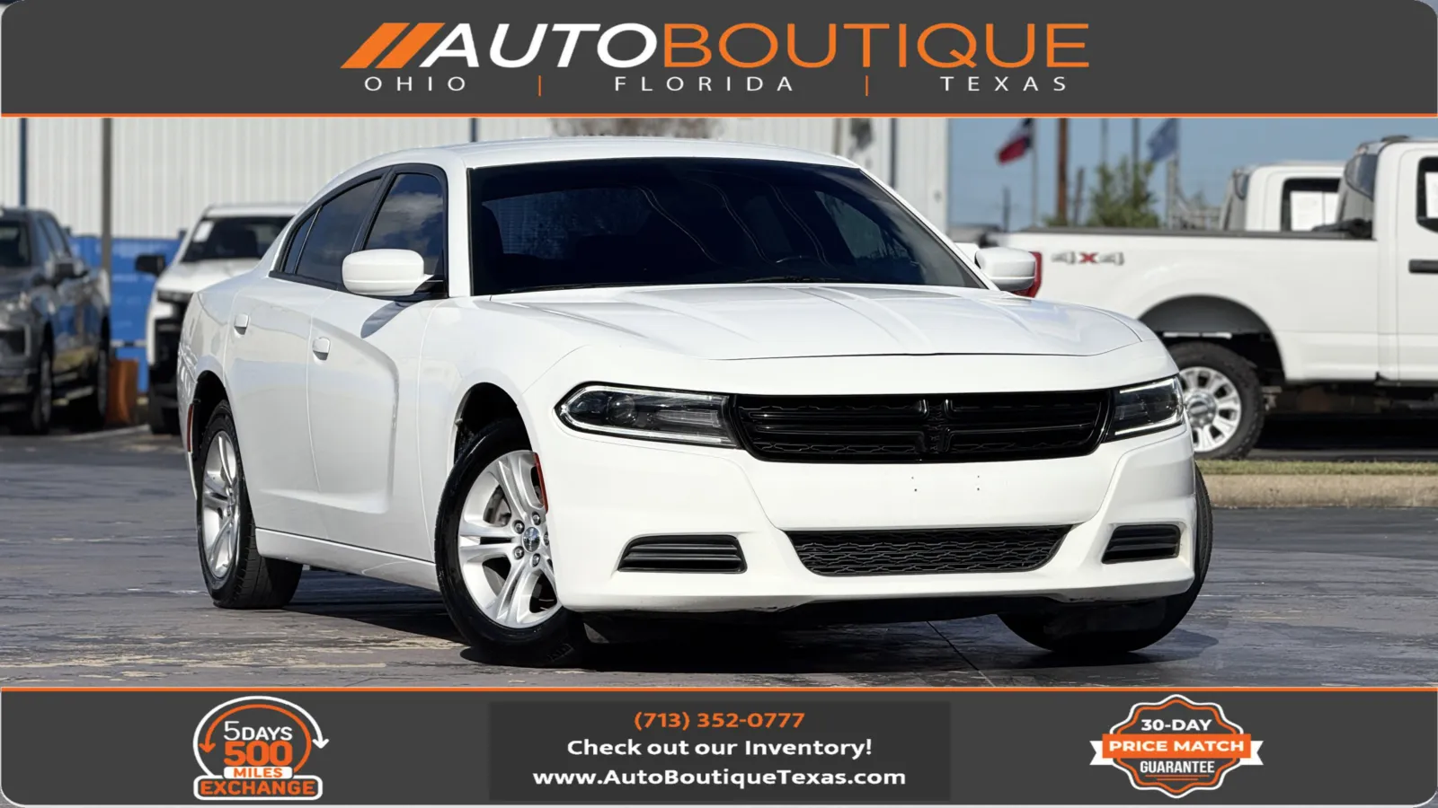 White 2019 Dodge Charger SXT for sale in Alvin, TX