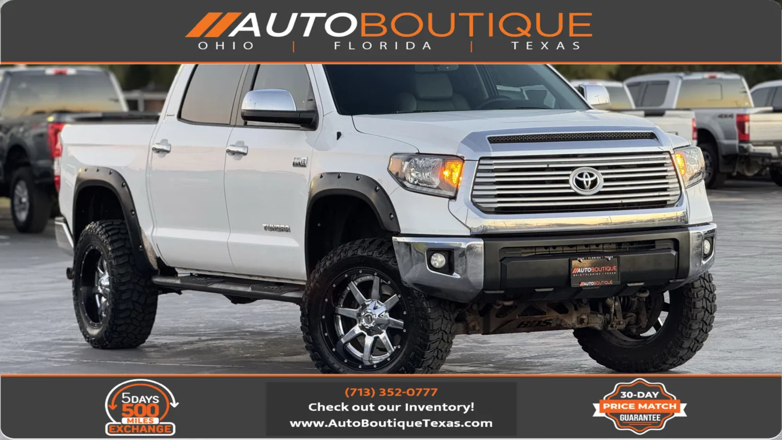 White 2014 Toyota TUNDRA CRE LTD for sale in Alvin, TX