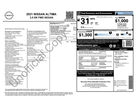 Photos of 2021 Nissan Altima 2.5 SR for sale in Alvin, TX at Auto Boutique Texas