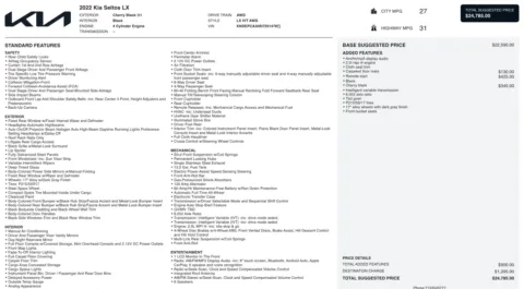 Photos of 2022 Kia Seltos LX for sale in Alvin, TX at Auto Boutique Texas