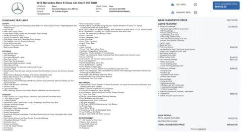 Photos of 2016 Mercedes-Benz E-Class E 350 Sport for sale in Alvin, TX at Auto Boutique Texas