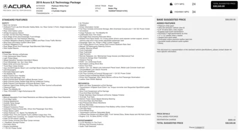 Photos of 2019 Acura ILX w Premium Pkg for sale in Alvin, TX at Auto Boutique Texas