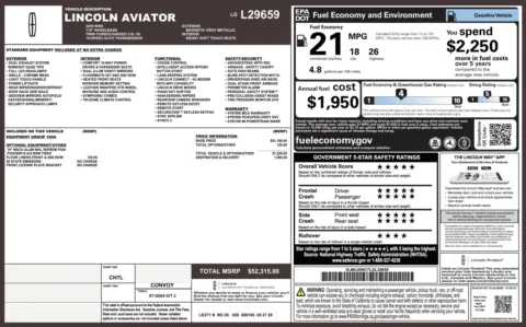 Photos of 2020 Lincoln Aviator Standard for sale in Alvin, TX at Auto Boutique Texas