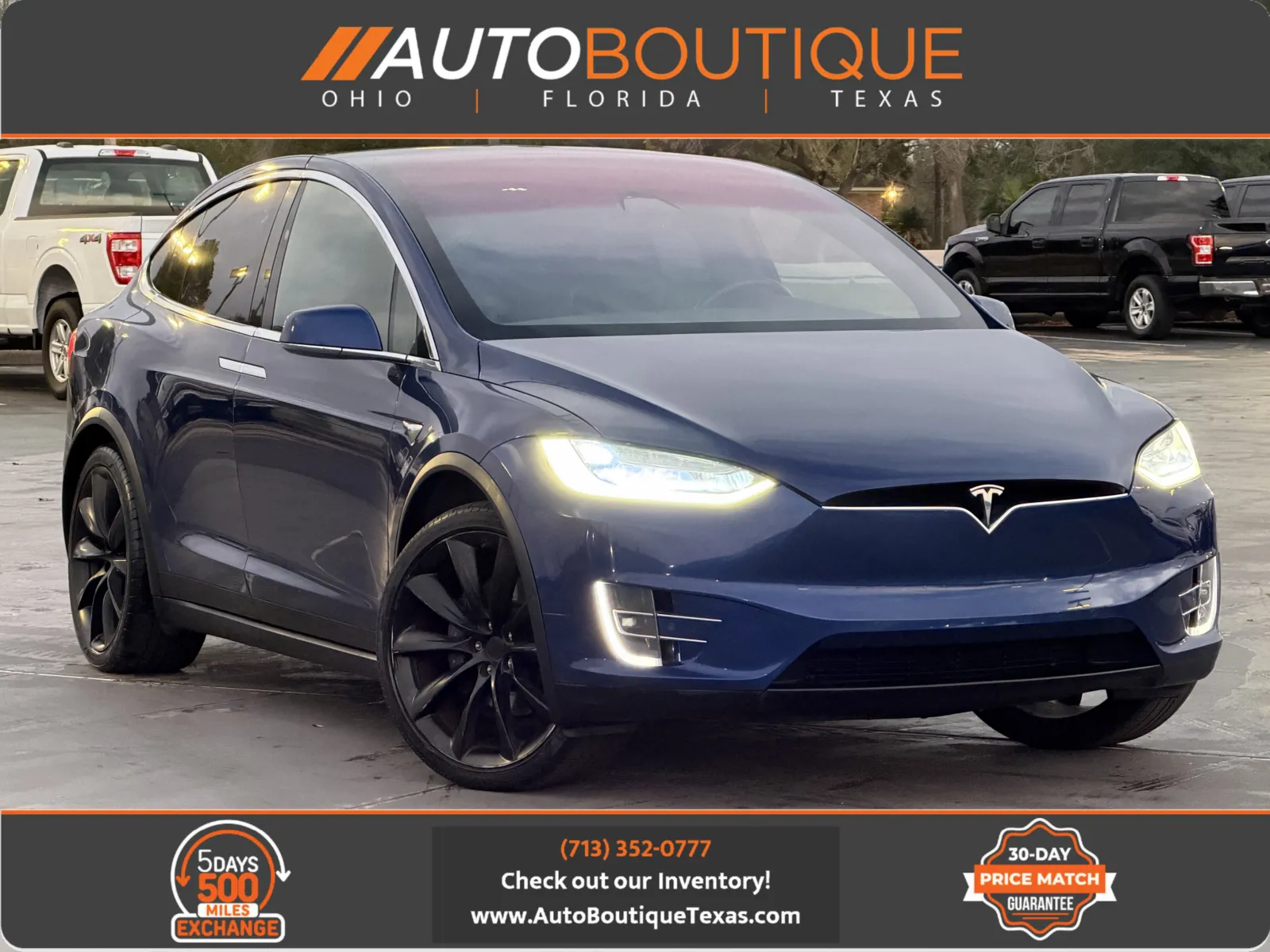 Blue 2019 Tesla Model X 75D for sale in Alvin, TX