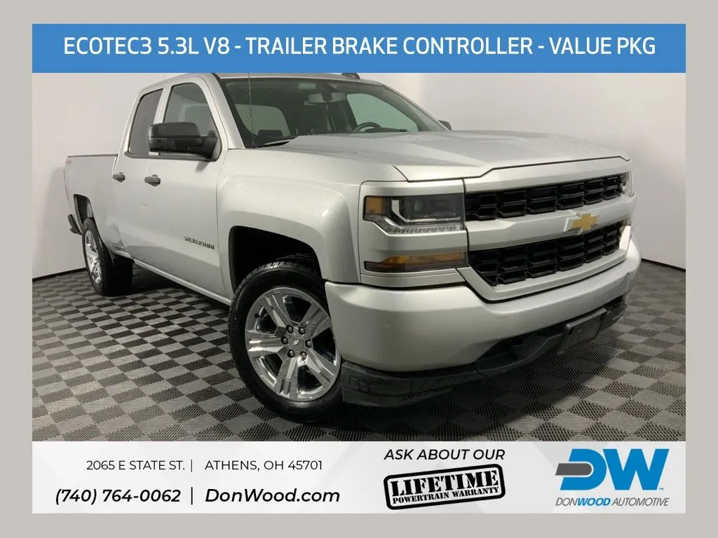 Silver 2018 Chevrolet Silverado 1500 Custom for sale in Athens, OH