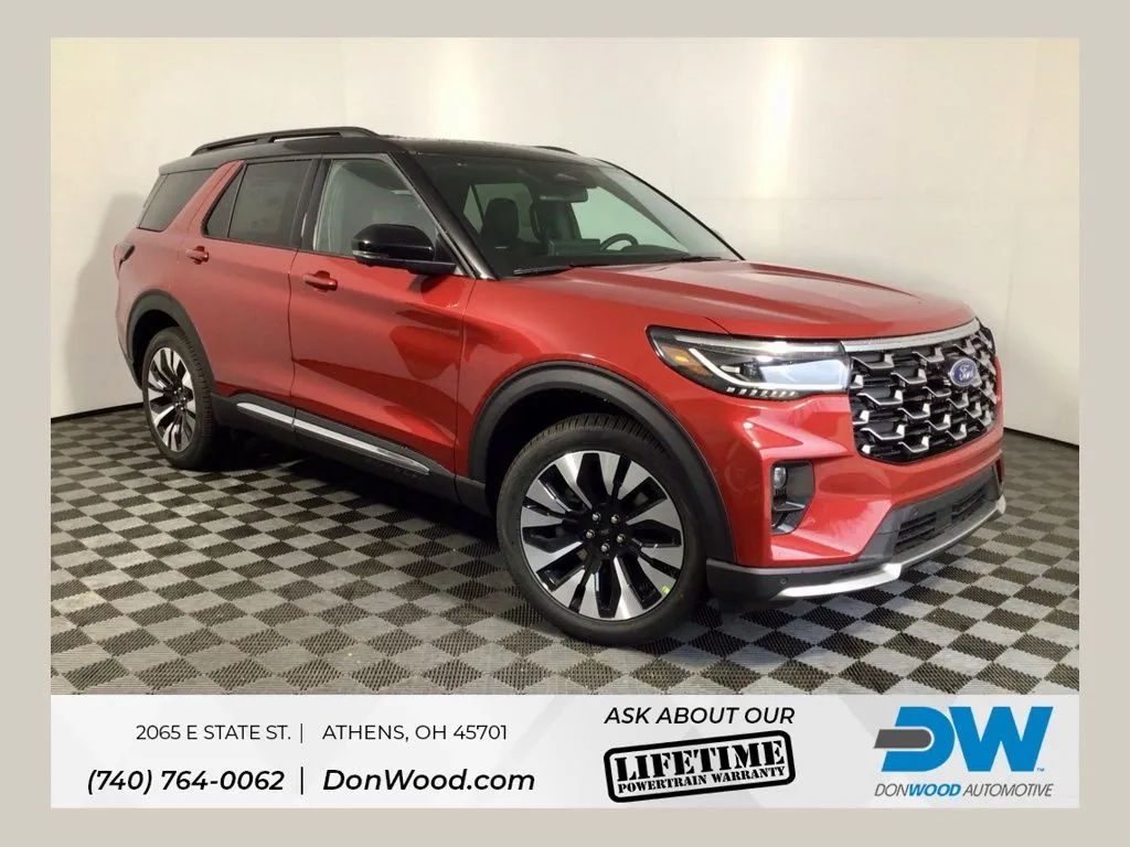 Red 2026 Ford Explorer Platinum for sale in Athens, OH