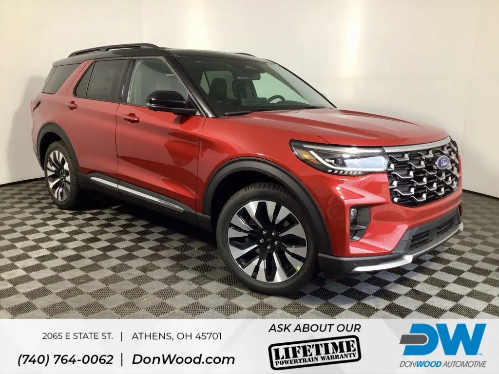 Red 2026 Ford Explorer Platinum for sale in Athens, OH