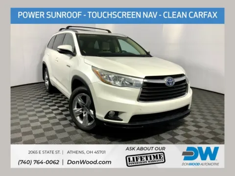 White 2016 Toyota Highlander Hybrid Limited Platinum for sale in Athens, OH