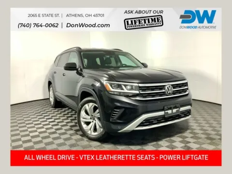 Black 2021 Volkswagen Atlas 3.6L V6 SE w/Technology for sale in Athens, OH