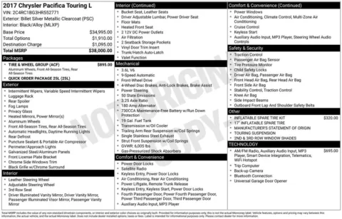 Photos of 2017 Chrysler Pacifica Touring L for sale in Athens, OH at Don Wood Ford Lincoln