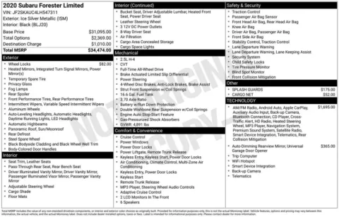 Photos of 2020 Subaru Forester Limited for sale in Athens, OH at Don Wood Ford Lincoln